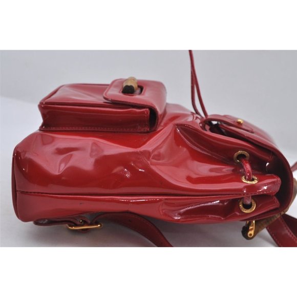 Tom Ford, Gucci, red enamel leather, messenger bag/backpack